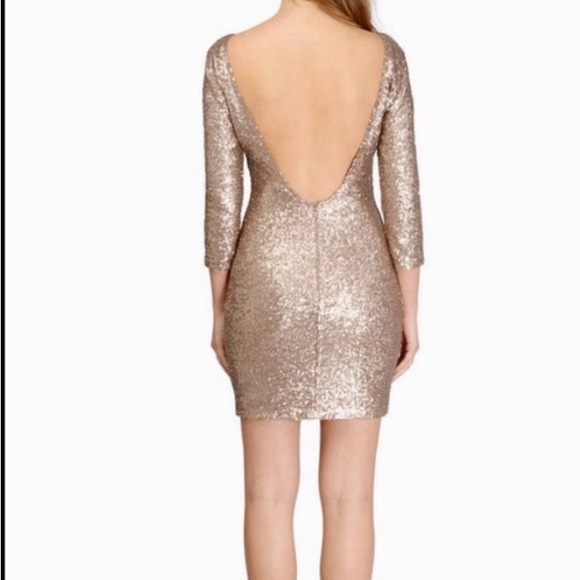 NWT Tobi sequin, bodycon mini dress, gold size S - Picture 7 of 13